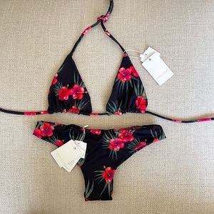 San Lorenzo Aloha Hawaiian Floral Print Bikini